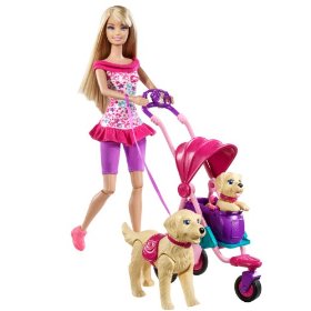 Barbie Estate Strollin Pups