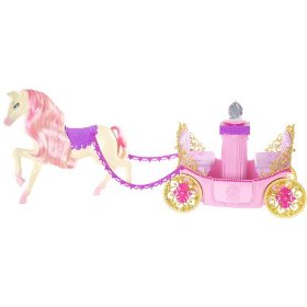 Barbie - Princess Charm School [DVCarriage and Horse with Pop-Up Canopy