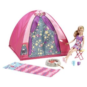 Barbie Family Barbie Sisters Camp Out Tent and Stacie Doll