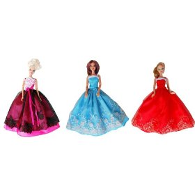 Barbie Doll Dresses - The Fairy Tale Collection (3 Dress Set) - DOLLS NOT INCLUDED